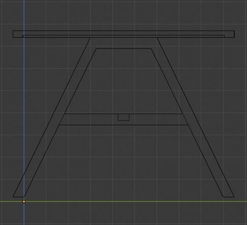 Table desk Low-poly 3D model_22