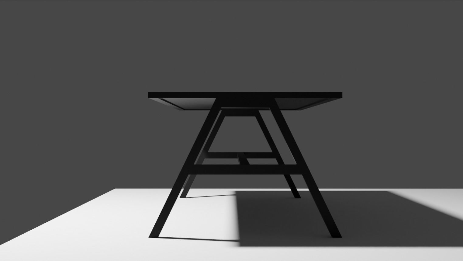 Table desk Low-poly 3D model_11