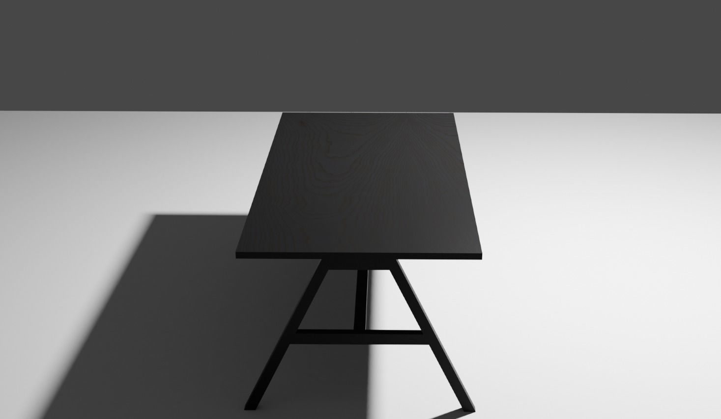 Table desk Low-poly 3D model_6