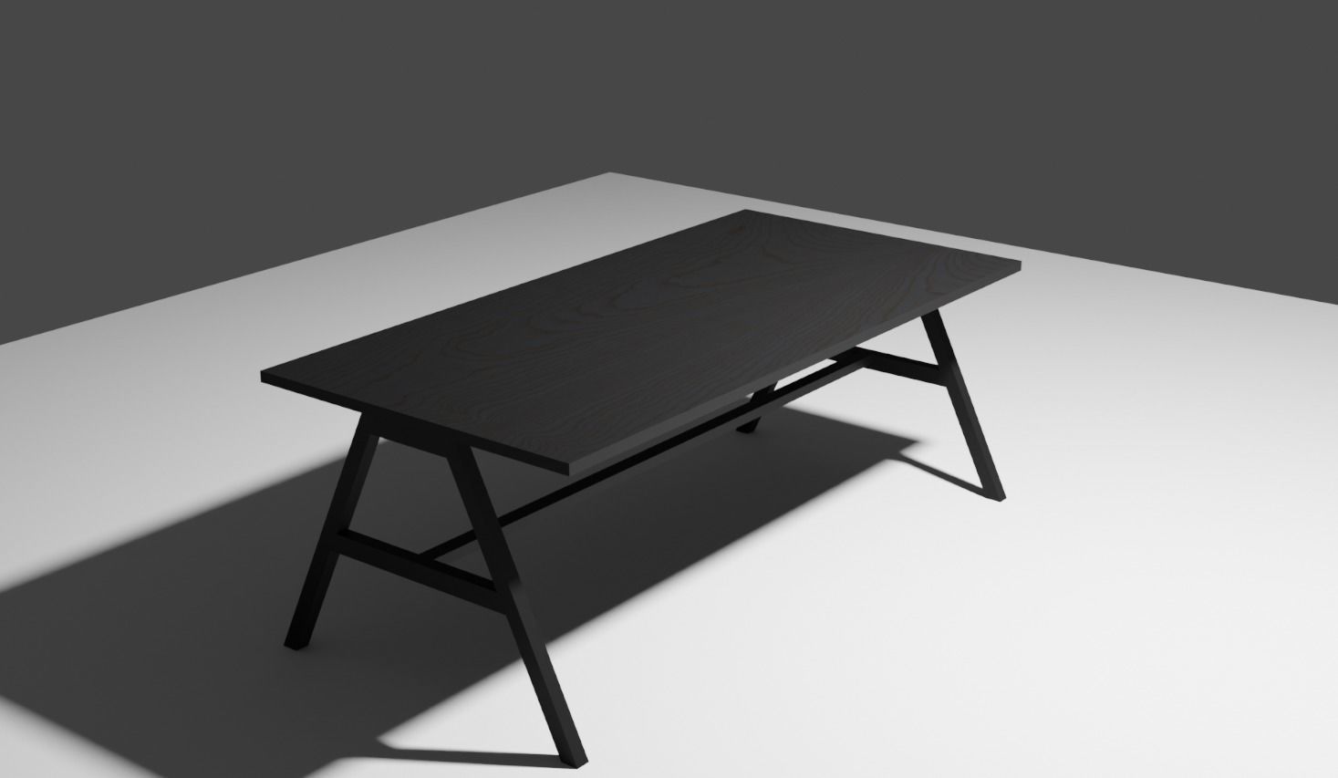 Table desk Low-poly 3D model_7