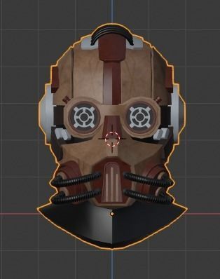 Ewan s Helmet - Steampunk Helmet - Low-poly 3D model_3