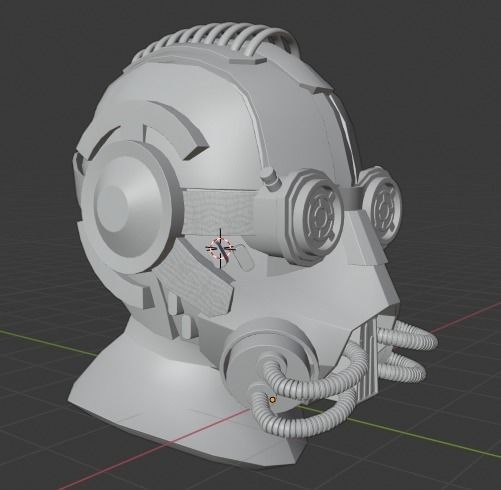 Ewan s Helmet - Steampunk Helmet - Low-poly 3D model_17