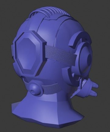 Ewan s Helmet - Steampunk Helmet - Low-poly 3D model_14