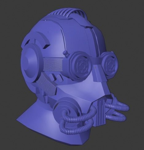Ewan s Helmet - Steampunk Helmet - Low-poly 3D model_15