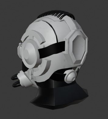 Ewan s Helmet - Steampunk Helmet - Low-poly 3D model_10