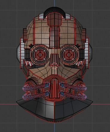 Ewan s Helmet - Steampunk Helmet - Low-poly 3D model_7