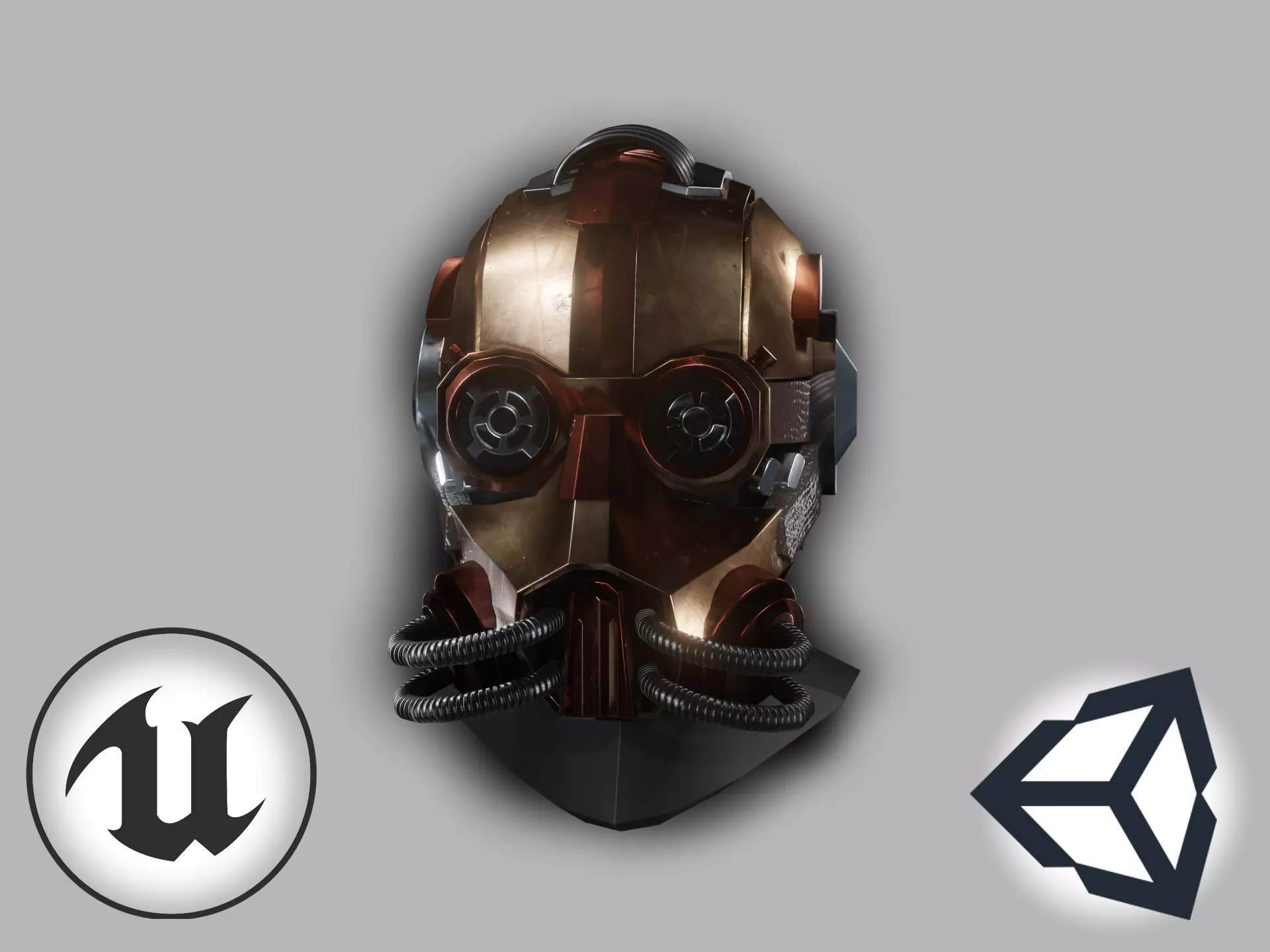 Ewan s Helmet - Steampunk Helmet - Low-poly 3D model_0