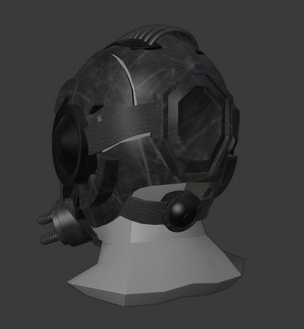Ewan s Helmet - Steampunk Helmet - Low-poly 3D model_13