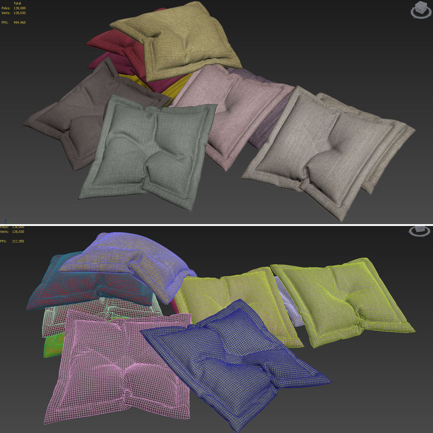 Pillows collection 87 3D model_8