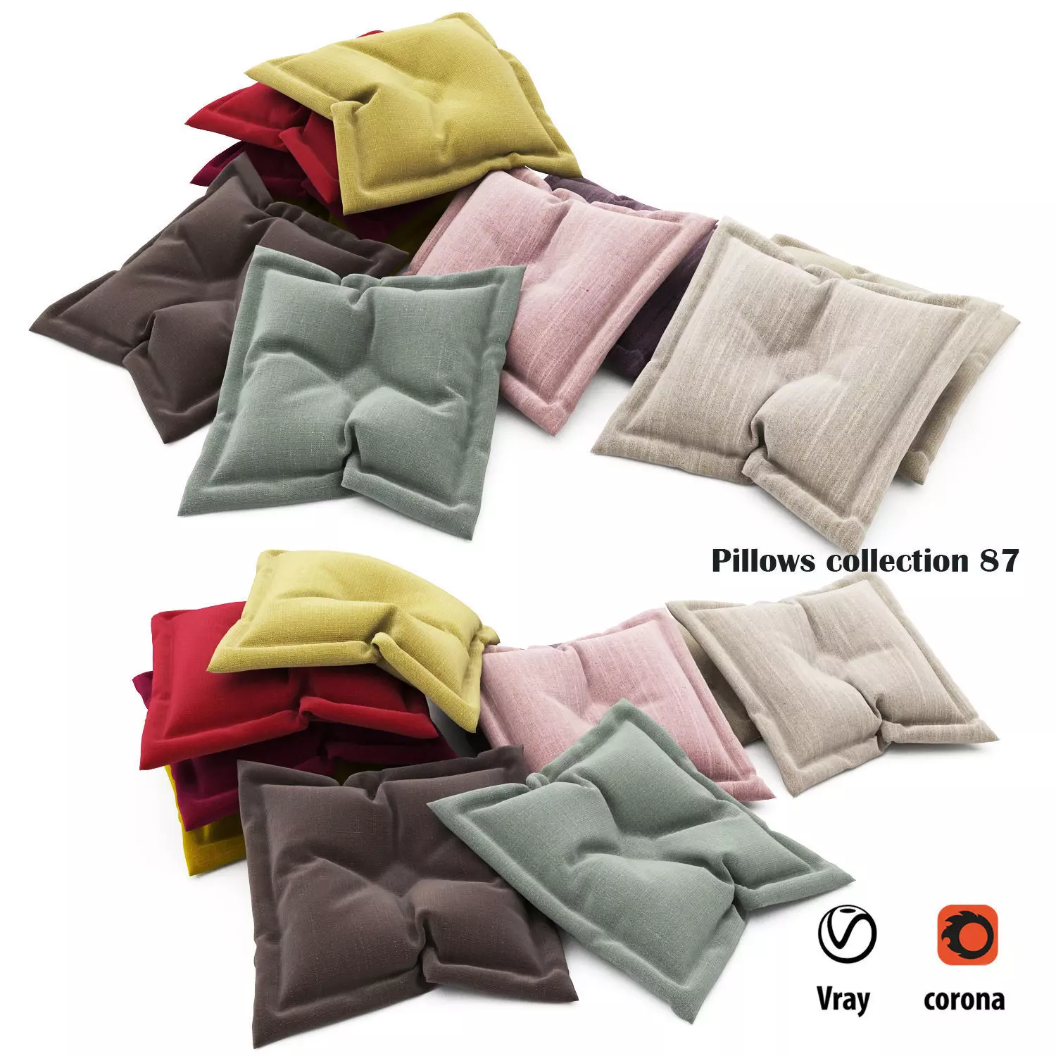 Pillows collection 87 3D model_0