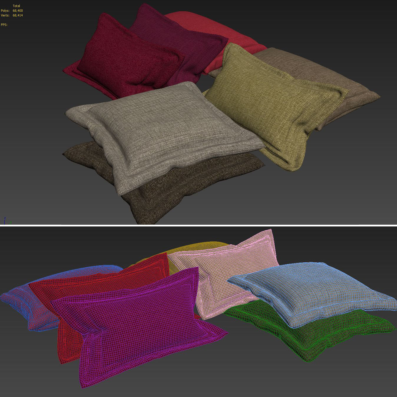 Pillows collection 92  3D model_8