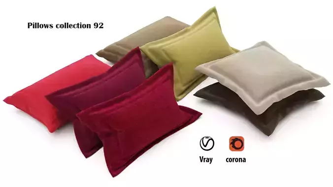 Pillows collection 92  3D model