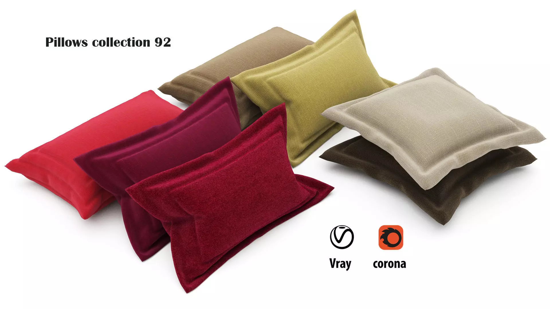 Pillows collection 92  3D model_0