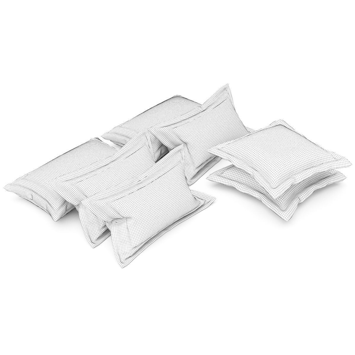 Pillows collection 92  3D model_7