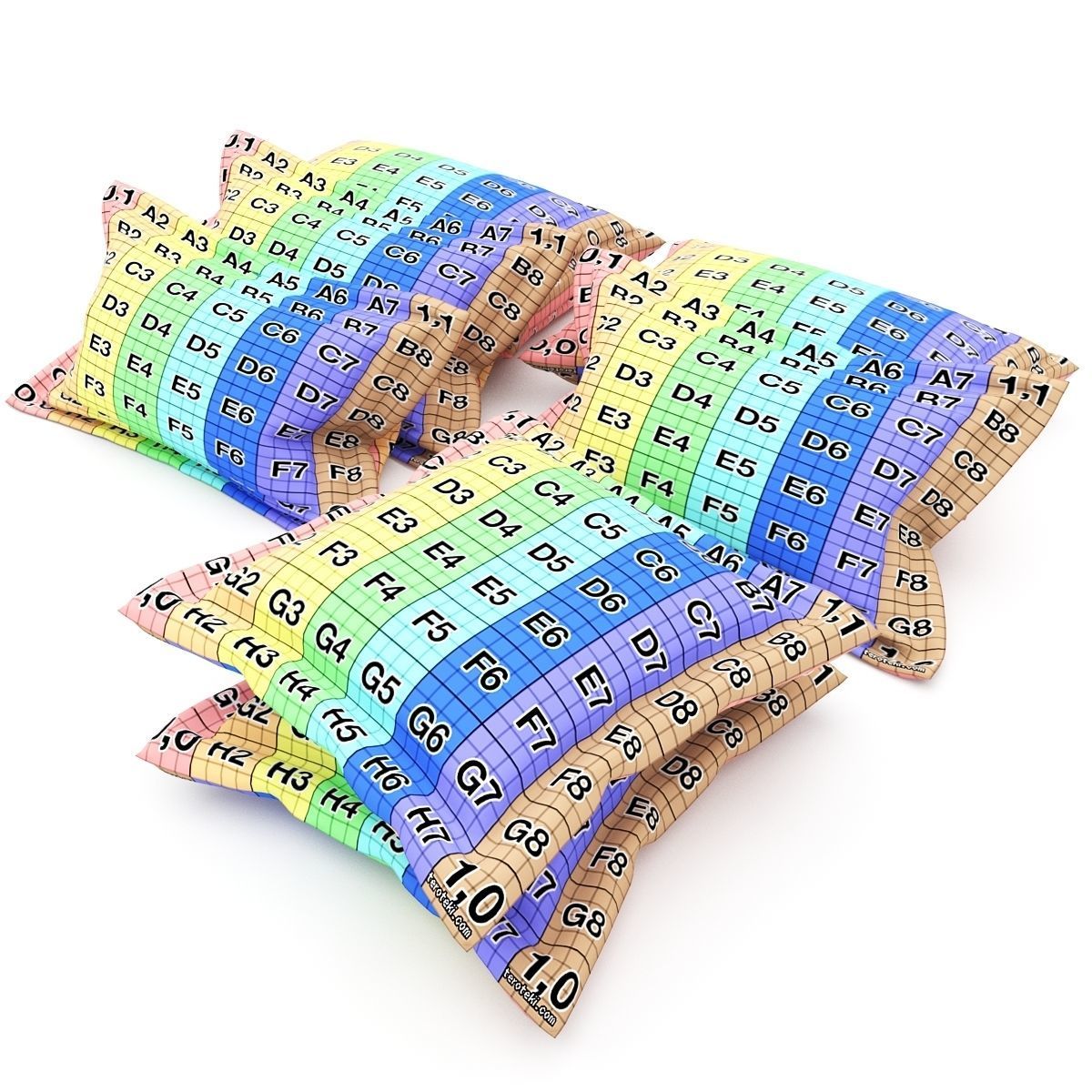 Pillows collection 92  3D model_6