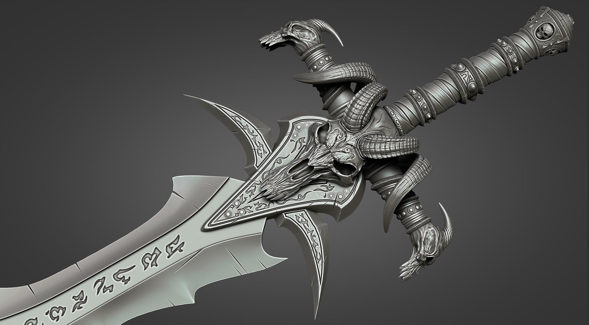 Lich King - Frostmourne v1 3D print model_0