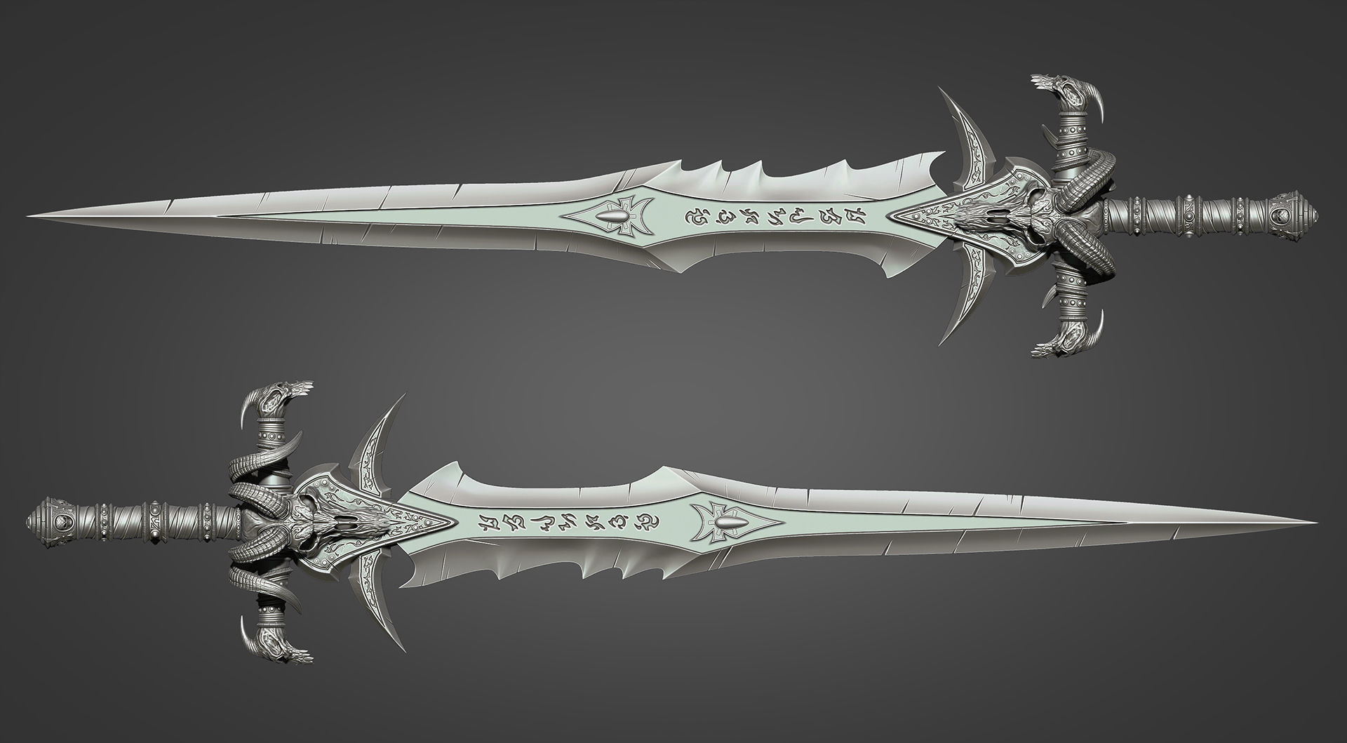 Lich King - Frostmourne v1 3D print model_3