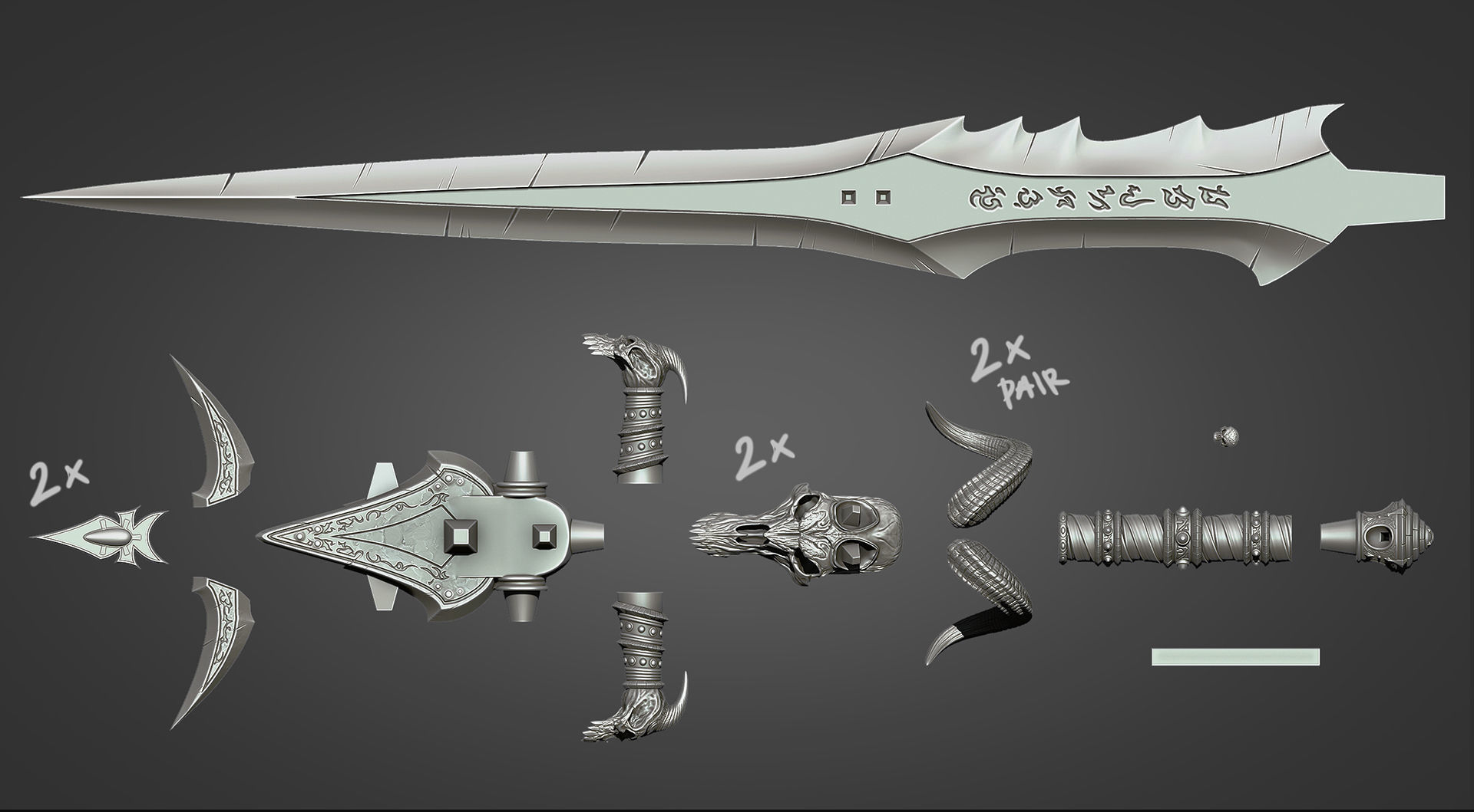 Lich King - Frostmourne v1 3D print model_4
