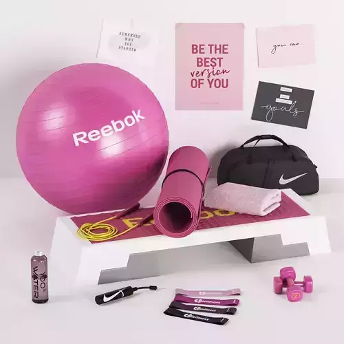 Sports set for women 3D model