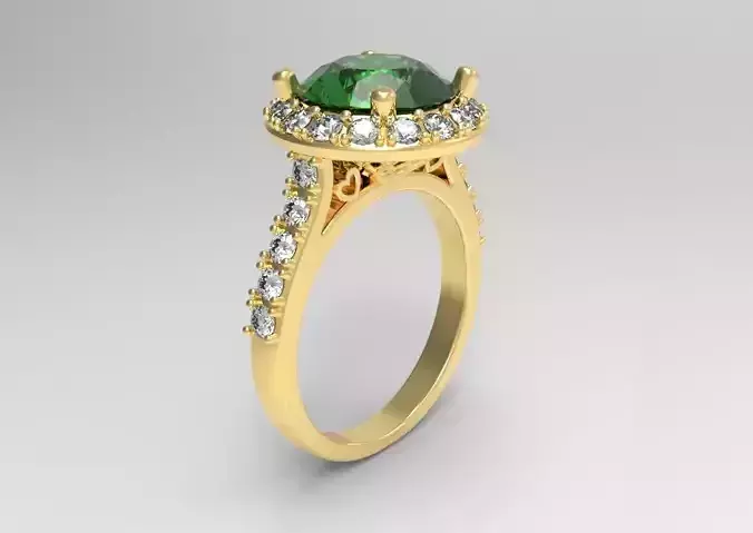  Ring with emerald