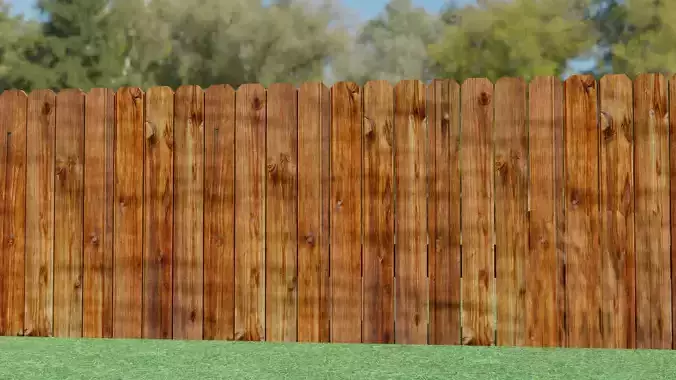 Wooden Fence 3D model