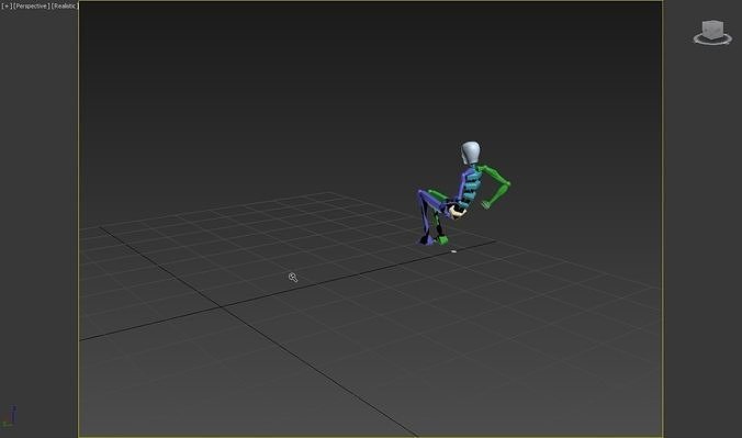 wheelchair person in motion 3D model