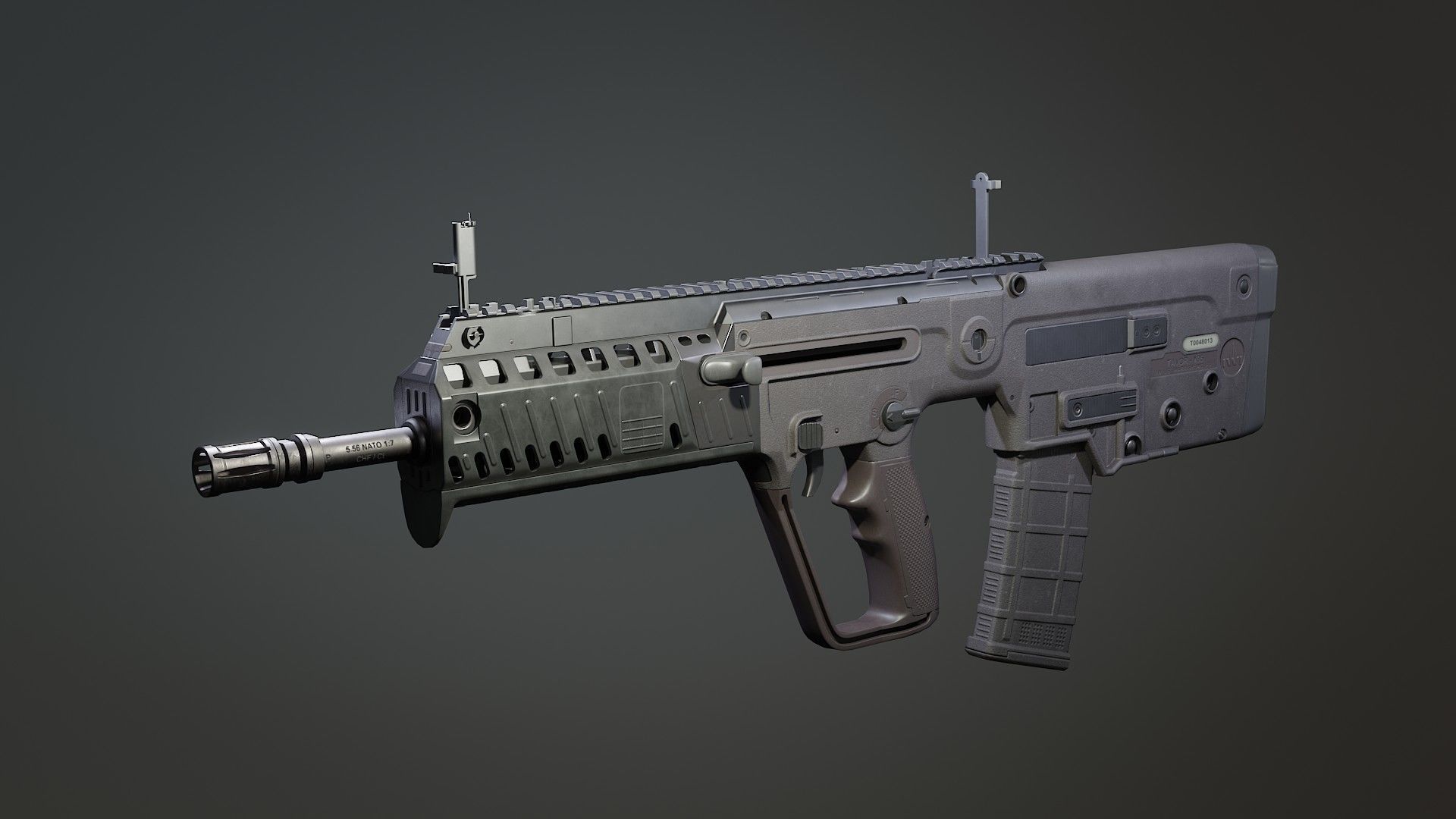 Tavor X95 IWI Low-poly 3D model_3
