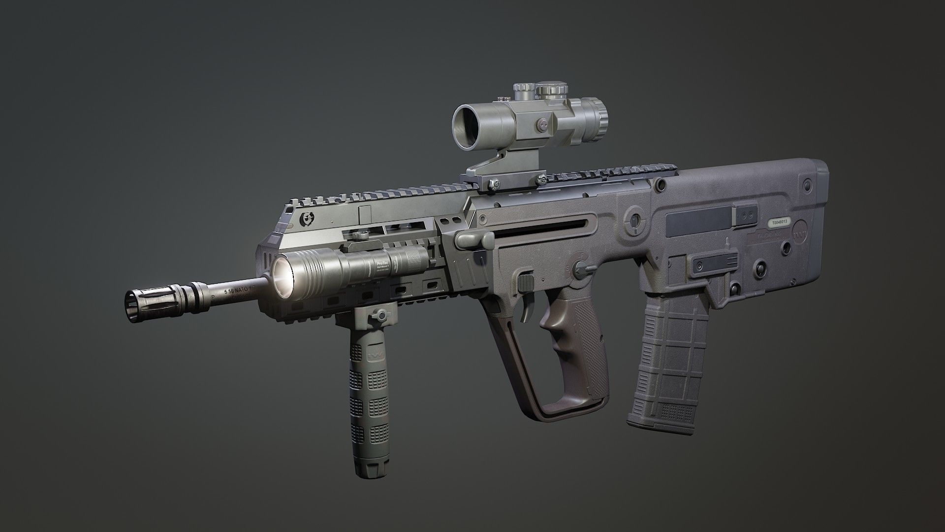 Tavor X95 IWI Low-poly 3D model_0