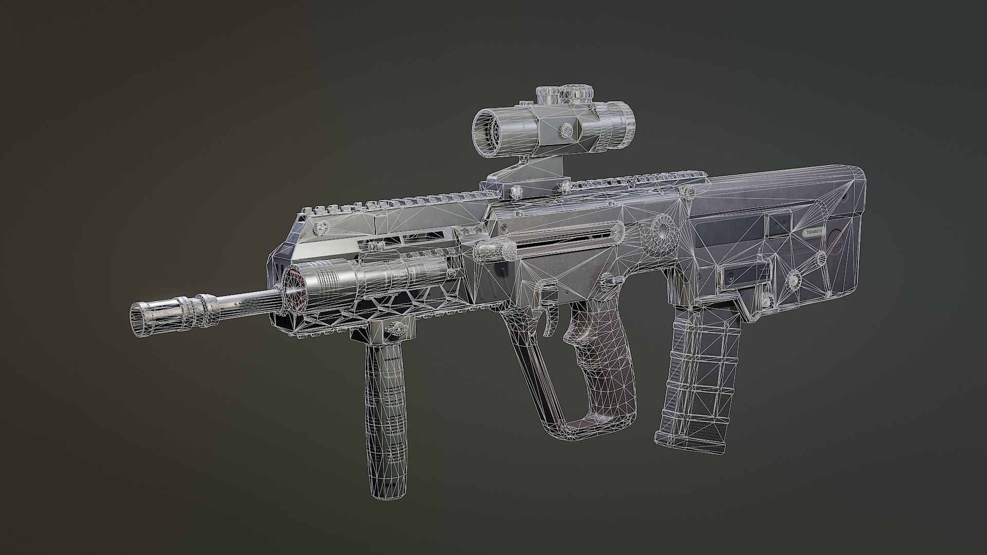 Tavor X95 IWI Low-poly 3D model_14