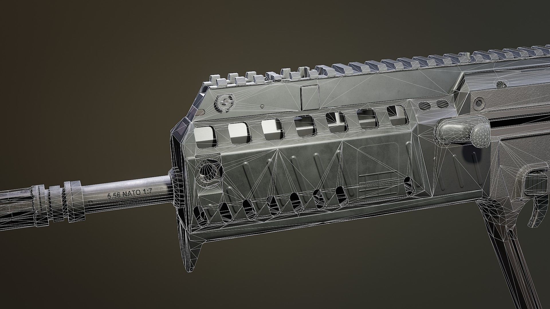 Tavor X95 IWI Low-poly 3D model_15