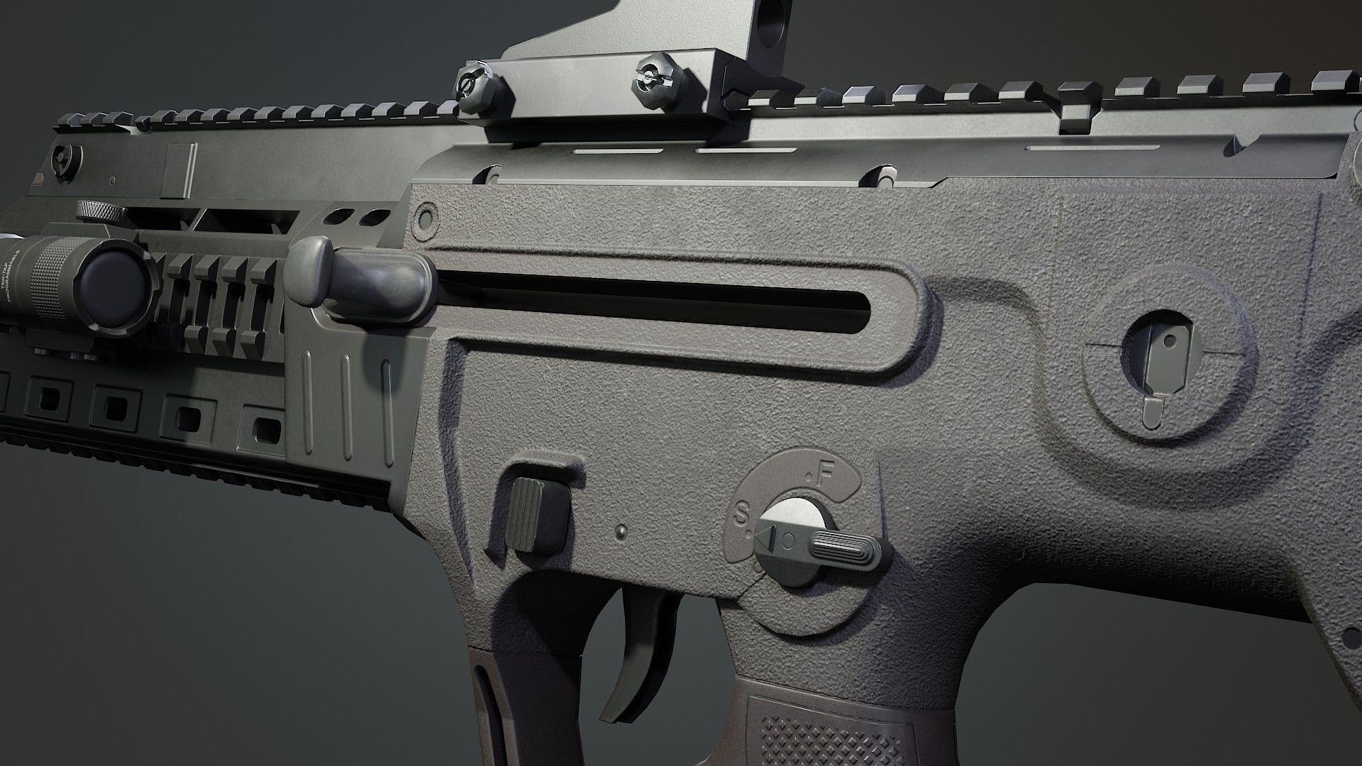 Tavor X95 IWI Low-poly 3D model_8