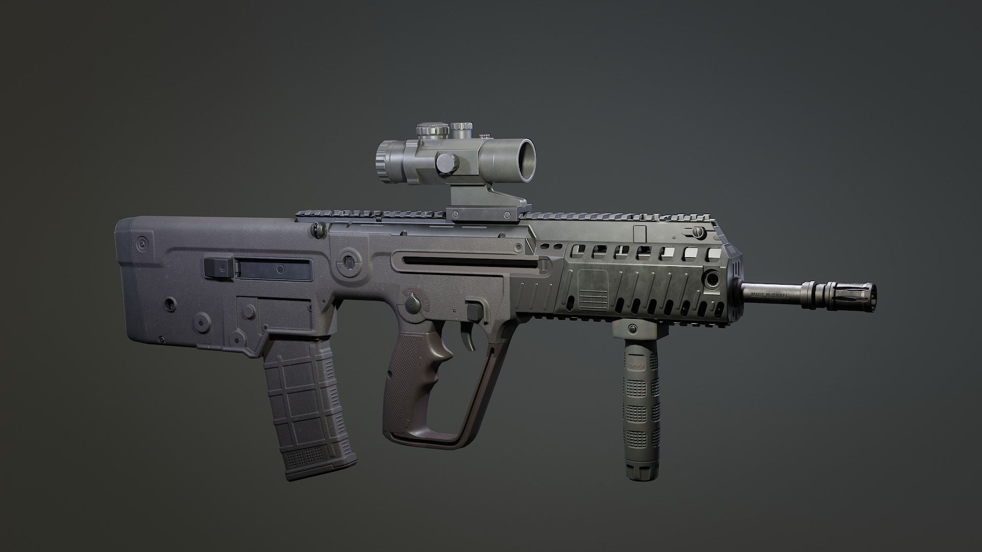 Tavor X95 IWI Low-poly 3D model_4