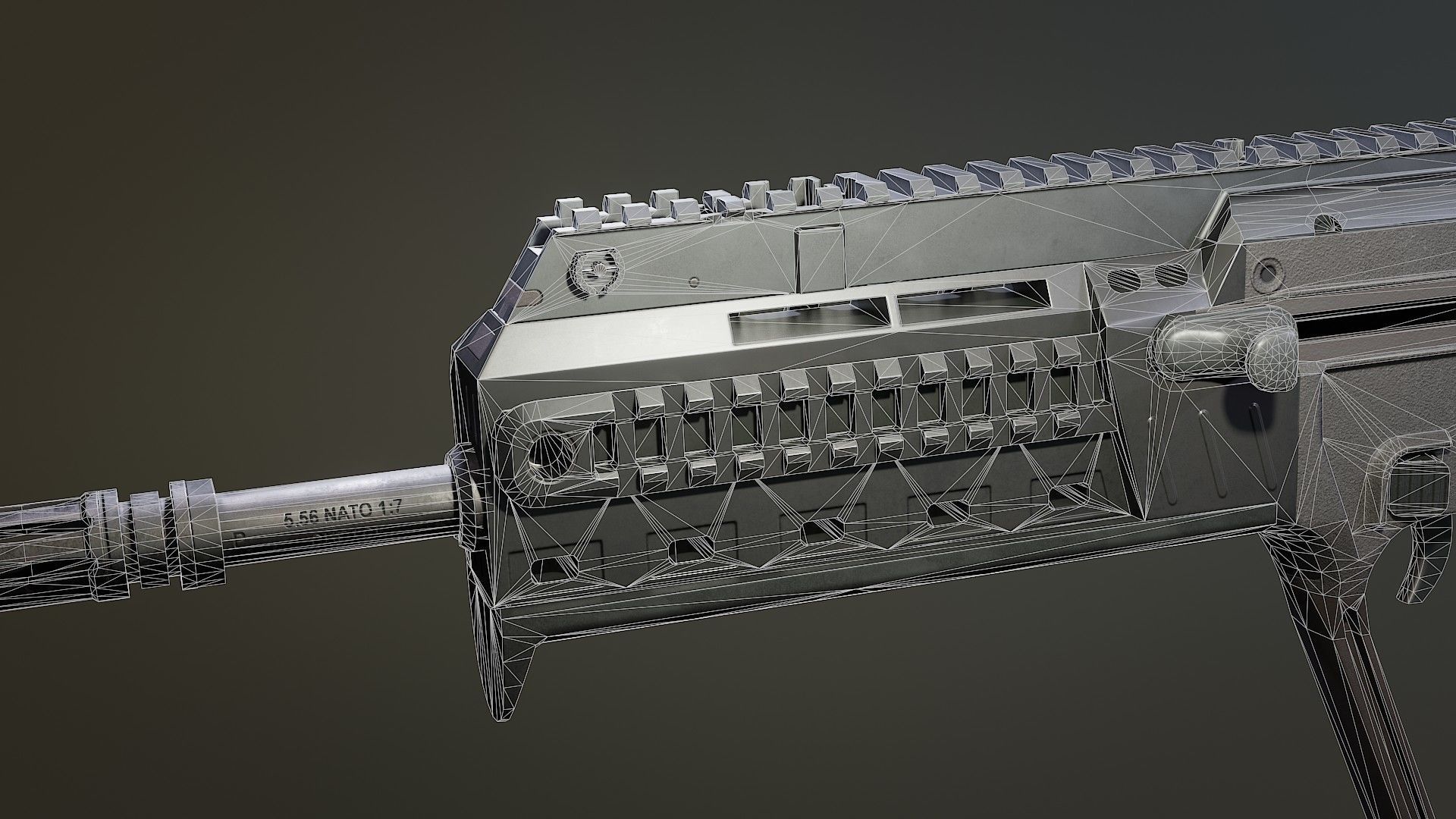 Tavor X95 IWI Low-poly 3D model_16