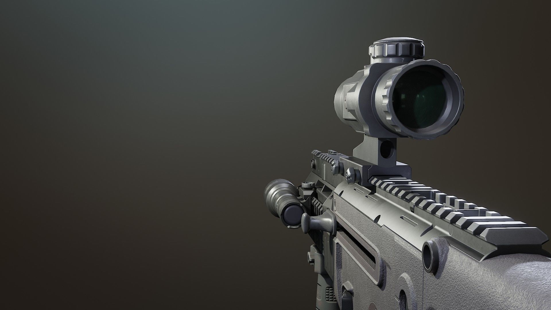 Tavor X95 IWI Low-poly 3D model_13