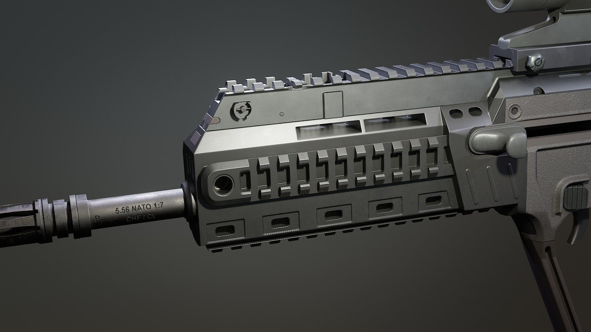 Tavor X95 IWI Low-poly 3D model_6