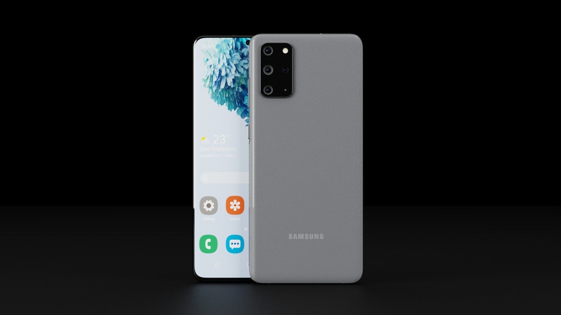 Samsung Galaxy S20 and S20 Plus and S20 Ultra Official Color Low-poly 3D model_6