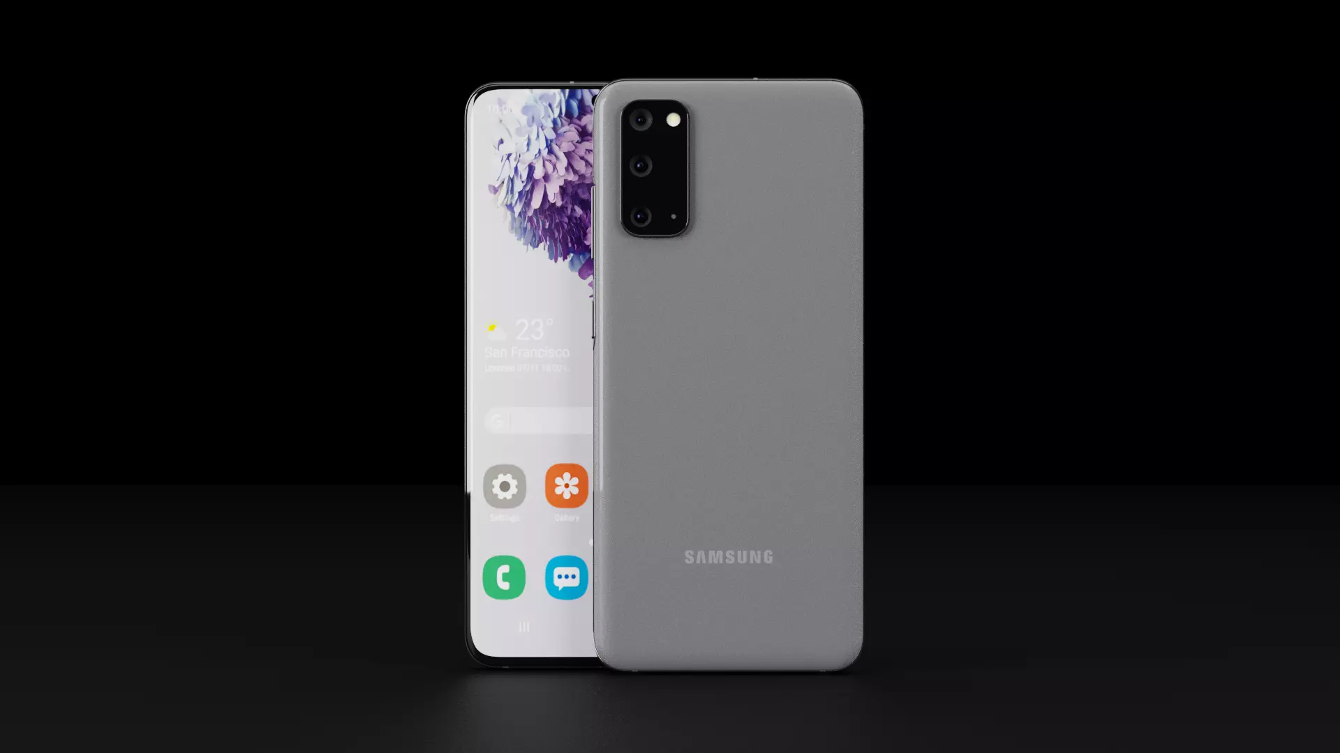 Samsung Galaxy S20 and S20 Plus and S20 Ultra Official Color Low-poly 3D model_0