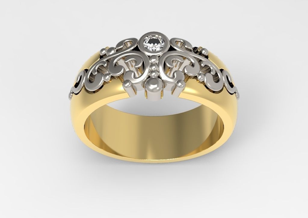 wedding ring 3D print model_1