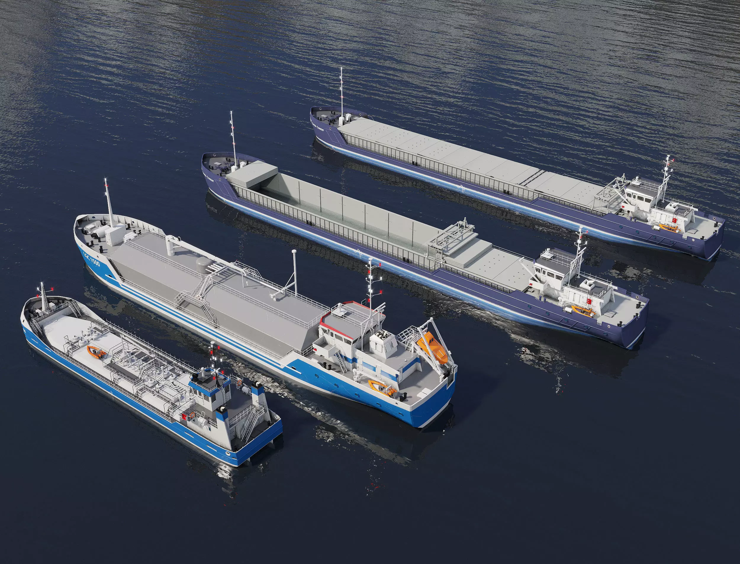 collection Ships tanker boat 3D model_0