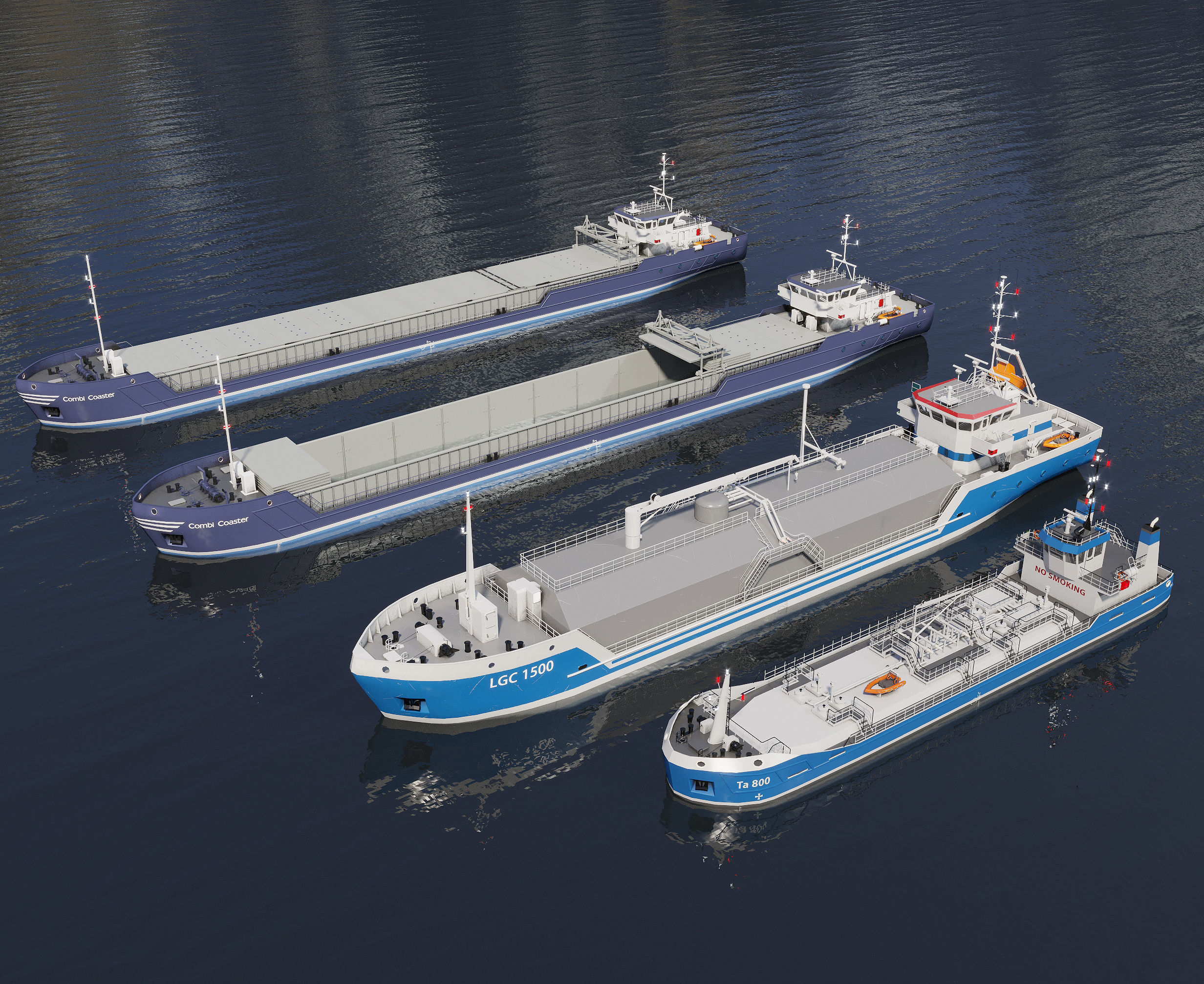 collection Ships tanker boat 3D model_1