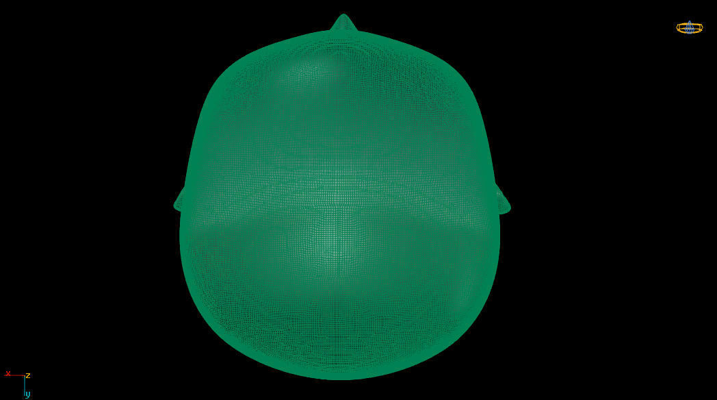 Anime Head Base Mesh Free 3D model_9