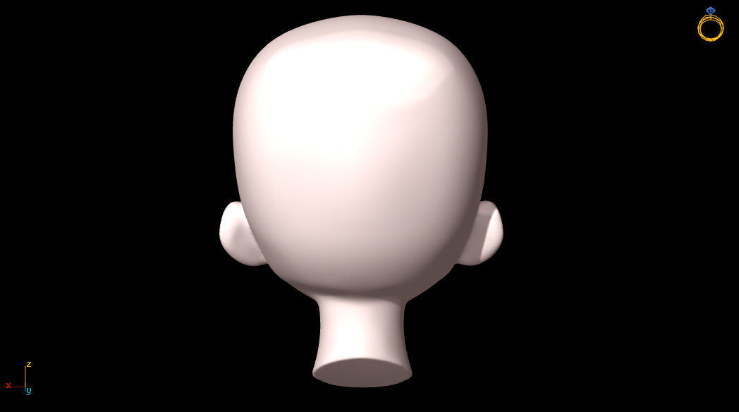 Anime Head Base Mesh Free 3D model_4