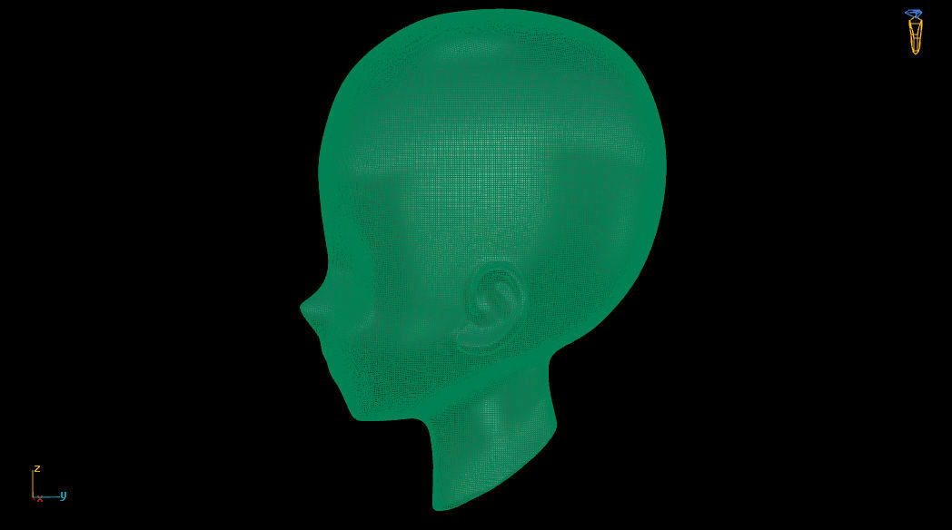 Anime Head Base Mesh Free 3D model_6