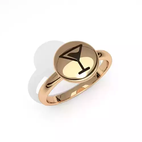 new fashion round coctail jewelry ring 3d printable