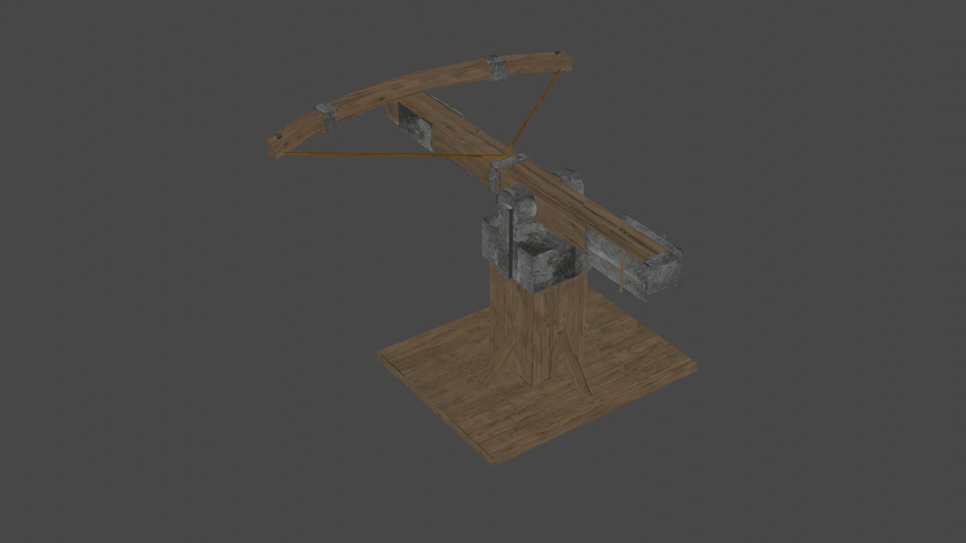 Medival Age Siege Balista Free low-poly 3D model_1