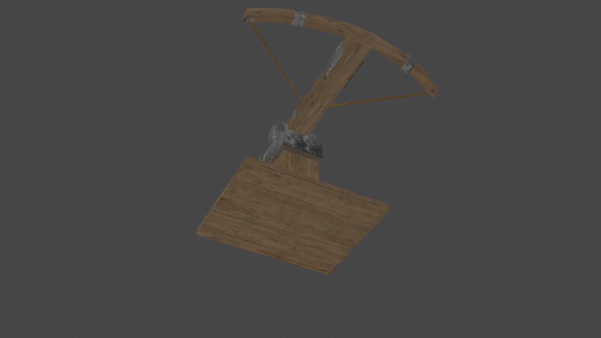 Medival Age Siege Balista Free low-poly 3D model_2