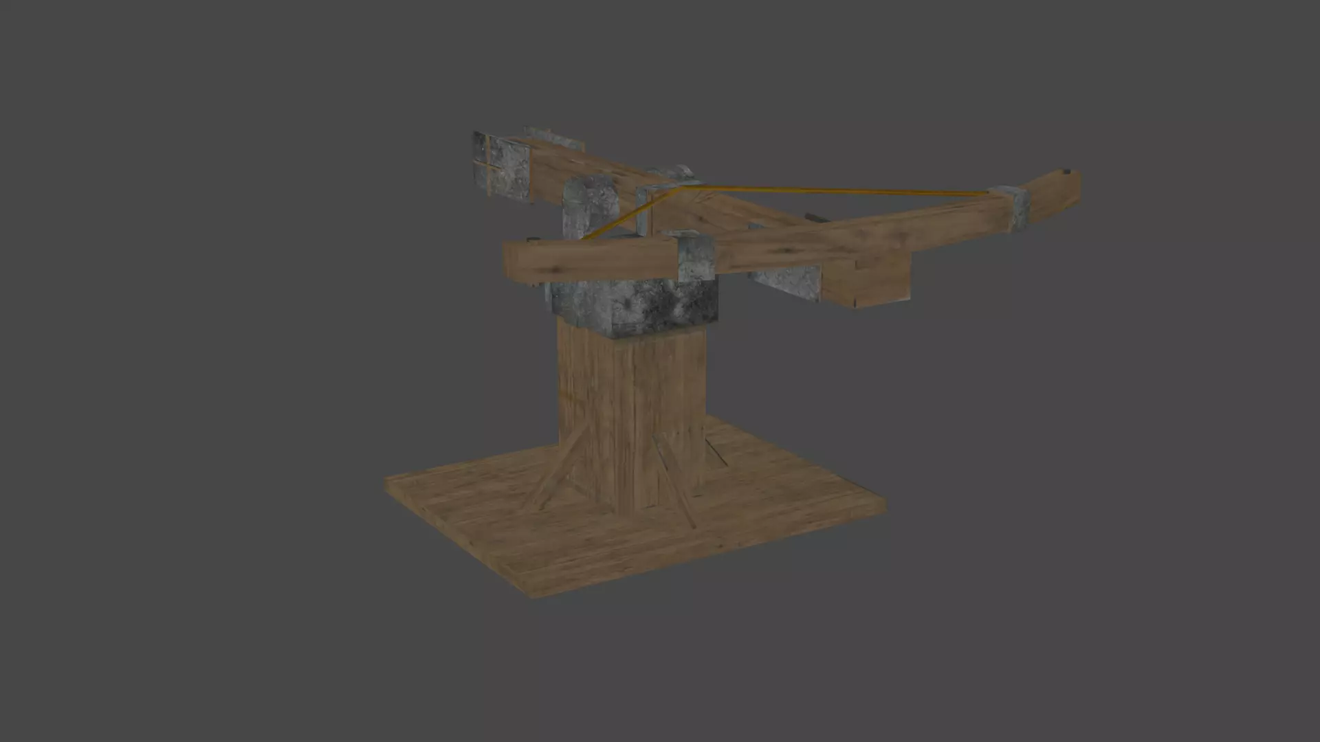 Medival Age Siege Balista Free low-poly 3D model_0