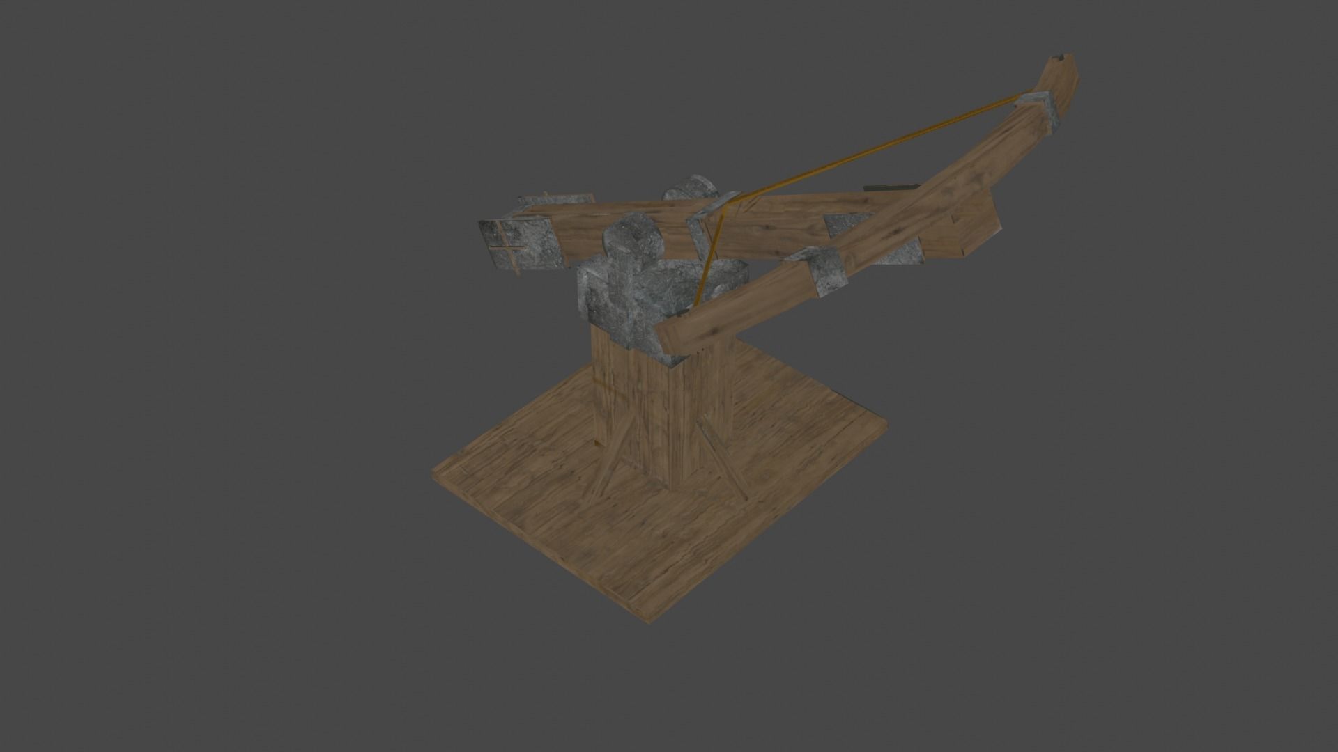 Medival Age Siege Balista Free low-poly 3D model_5