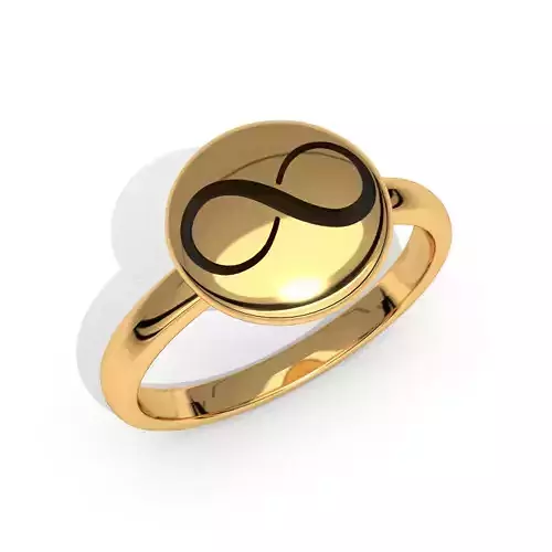 new fashion round infinity jewelry ring 3d printable