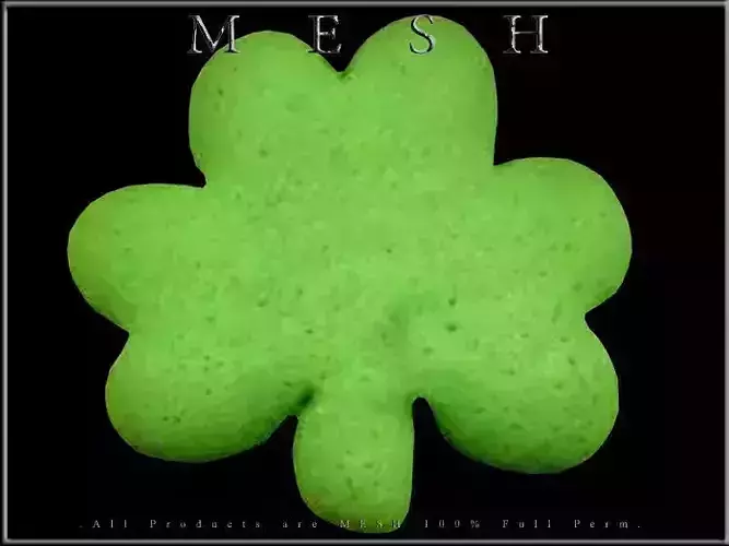 Shamrock Cookie Low-poly 3D model
